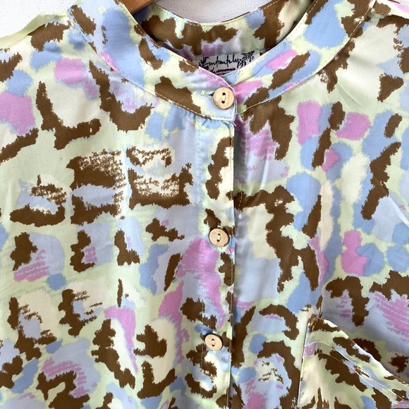 (A55) Free People Intimately Goddess Sleep Shirt in Soft Lime Combo, Sz S, NWT - Picture 3 of 9